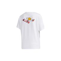 (WMNS) adidas neo GDTM BF TEE Yellow Crossover Sports Short Sleeve White Women's GL7231 L