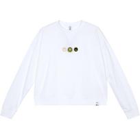 (WMNS) adidas NEO x SMILEY sweatshirt 'White' Women's H45537 XL
