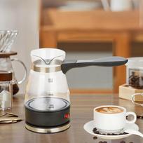Electric Turkish Coffee Pot, Easy to Clean for Heat Water Tea Teapot, Coffee Maker Long Handle Kettle for Cafe, Office, Kitchen