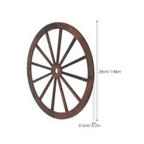3 Pcs Wooden Wheels Rustic Wagon Wall Decor Decorative for Yard Antique Wood Ornament Garden Decoration Light Brown