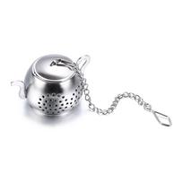 Durable Teapot Shape Tea Infuser with Chain Tea Strainer Herbal Spice Filter Diffuser Stainless Steel Kitchen Gadget