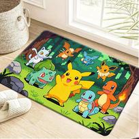 Pokemon Pikachu Thunderbolt Attack Print Non-slip Doormat, Soft Absorbent Floor Rug for Home Decor 40x60cm