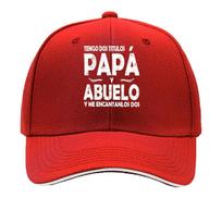 Adjustable Water Dad Hat with TENGO DOIS TITULOS PAPA Y ABUELO Print  Lightweight Unisex for Me Sandwich Baseball Cap One Size
