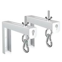 1 Pair Of L-shaped Wall-mounted Projector Screen Brackets With 6-inch Hooks For Home Theater And Movie Screens. 8 inch