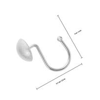 12Pcs Shower Curtain Hooks Half Round Frosted Metal Rings Home Bathroom Decorative Hanging Accessories Easy Install Remove
