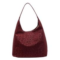 Vintage Large Capacity Bag Women's Leopard Tote Bag Shoulder Bag raudona