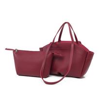 Women's Large Capacity Tote Bag for Work Commuter Vintage Solid Color Single Shoulder Handbag Designer Composited Bag Female raudona