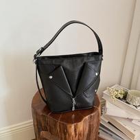Multi-pocket Soft Leather Messenger Bag Women's Shoulder Underarm Bag