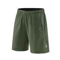 Men's Quick-Dry Athletic Shorts Elastic Waist Running Shorts Zipper Pocket And Reflective Stripes S