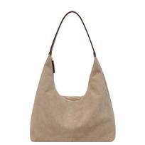 Fashion Stitching Leisure Versatile Suede Shoulder Bags for Women  New Large Capacity  Simplicity Young Women's Bags