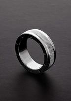 Steel By Shots COOL and KNURL Adjustable Silicone Ring 15x50mm with Ventilation System