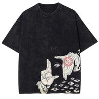 benber vintage Anime Hellsing Alucard Graphic Printed Washed T Shirt Men Vintage Manga Cotton Tshirts YK Streetwear Harajuku s S