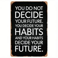 Planetjuice Vintage Tin Metal Sign x Wall Art Inspirational Quote Home Decor Kitchen Office Retro Wall Decor (as the picture,20x30)