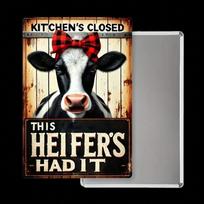 Planetjuice Vintage Cow Metal Tin Sign Farmhouse Wall Decor Kitchen Art x Inches (as the picture,20x30)