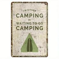 Planetjuice Funny Camping Metal Sign Outdoor Wall Decor Rustic Tin Art For Camper Enthusiast (as the picture,20x30)