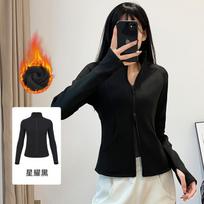 Fleece thickened short jacket girls spring double zipper stand-up collar warm inner breathable long sleeve Japanese and Korean leisure S