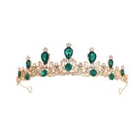 Water Drop Shape Bridal Crown Baroque Diadem Headwear Decorations Headband Wedding Tiaras  Birthday