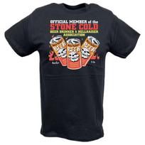 Stone Cold Steve Austin Beer Drinker Official Member T-shirt L