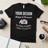 Personalised T Shirts Mens Womens Kids UK Any Text And Photo Custom Design Tee M