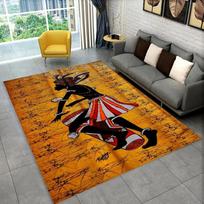 3D Africa Ethiopian Painting Art Carpets Cartoon Area Rug ,Carpet for Home Living Room Sofa Doormat Decor,Non-slip Floor Mats 40x60cm 16x24 inch