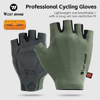 WEST BIKING Cycling Gloves Half Finger Anti-slip Breathable Unisex 80 KG/m³ Cushion Pad Elastic Interface Team Palm Bicycle Gloves XXL(Palm 9-9.5cm)