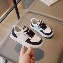 Spring 2026 Korean-Style White Velcro Casual Sneakers for Kids - Unisex Quality Size 27 (17.0cm)