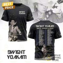 Dwight Yoakam Cosmic Roundup  Rodeo Signature 3D T-Shirt Gift Men Women Mom L
