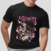 Demon Slayer Nezuko T-Shirt Anime Graphic Tee Kimetsu no Yaiba Design Unisex S