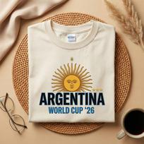Argentina World Cup 2026 T-Shirt, Argentina Football Fan Shirt, World Cup 2026 Soccer Shirt, Argentina Flag Sun Tee M