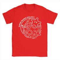 Unisex Womens TShirts Super Marios Galaxy Luma Orbit Game Casual Pure Cotton Tees Short Sleeve T Shirts Tops Birthday Gift S