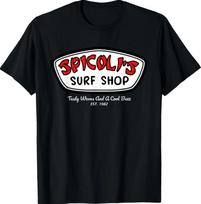 SPICOLI'S SURF SHOP Tasty Waves And A Cool Buzz T-shirt S-5XL L