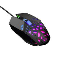Wired Mouse, USB Connection, 3-Stage DPI Adjustment (80012001600), Lightweight (85g), Breathable, 1.3m Cable, 4 Buttons, Plug and Play, Backlit,