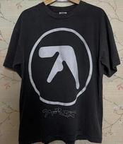 Aphex Twin band Logo 90s Basic black Classic Style T shirt S-5XL S