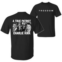 Charlie Kirk Freedom A True American Patriot Memorial 2026 T-Shirt XXXL