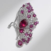 Elegant Zirconia Water Drop Butterfly Brooch - High-End Temperament Pin Corsage
