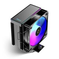 Gamma A40 ARGB BK CPU Cooler, 100mm PWM Fan, 133mm High Single Tower CPU Cooler, 4 Copper Heat Pipes, ARGB Function, Fancy Top Cover, for Intel LGA