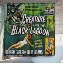 Creature From The Black Lagoon Horror Movie Monster Film Retro Shower Curtain Bath Decor Christmas Gift (as the picture,90X180cm)