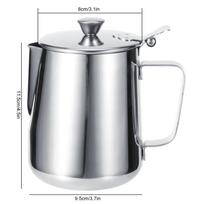 Stainless Steel Milk Frothing Pitcher Thicken Design Coffee Pitcher Steaming Jug  Home Coffee 600ml