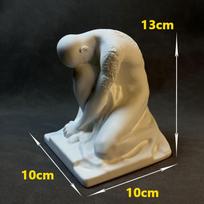 Life-sized Plaster Statue Tattooed Person Nude Figure Sculpture Artistic Portrait Model Decorative Figurines Home Decoration