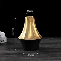 Golden Mosaic Ceramic Vase Geometric Gyroscope Cone Shape Floral Vase Ceramic Handicraft Pot for Flowers Home Decoration
