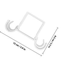 2Pcs Curtain Rod Aluminum Alloy Thick Double Hook Bracket Rose Gold Metal Mounting Holder Supporting Heavy Curtains and Blinds