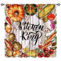 Rustic Farmhouse Kitchen Curta Cartoon Country Farmhouse Vintage Pattern Window Drapes For Bedroom Living Room Kitchen 53x116cm 2pc21x46in