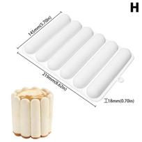 Oval Mousse Cake Mold Silicone Long Strip Nonstick Easy Release Cake Pan for Baking Kitchen Party Celebration