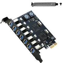 DAOKAI PCIE USB 3.0 Card, 7-Port Type-A 5Gbps PCIe Expansion Card, Hub Adapter with Internal Controller, for Desktop Use, Compatible with Windows and