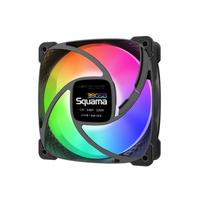 GEOMETRIC FUTURE 120mm ARGB Fan Squama 3805B Single Pack, 5 Large Fan Blades, 38mm Thick, Dimpled Surface, 2 Ball Bearings, GF-SQ-3805B-1P,
