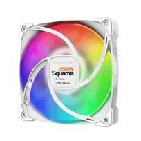 GEOMETRIC FUTURE 120mm ARGB Fan Squama 2501W Single Pack, 9 Fan Blades, Dimpled Surface, 8 High-Brightness LEDs, GF-SQ-2501W-1P, Authorized Japanese