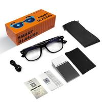 AI Smart Translation Bluetooth Glasses Multi-Language Real-Time Interpreter Music Call Anti-Blue Light Cycling Glasses F16