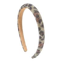 Baroque Rhinestone Headband Wide Women Hair Hoop Simple Leopard Print Hairband  Banquet