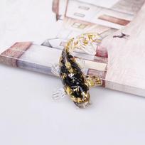Beautiful Lucky Koi Fish Figurines Artificial Transparent Epoxy Resin Crystal Mini Fishes Desk Decoration Gift for Friend
