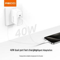 Recci RC102 40W GaN Dual USB-C Fast Charger
